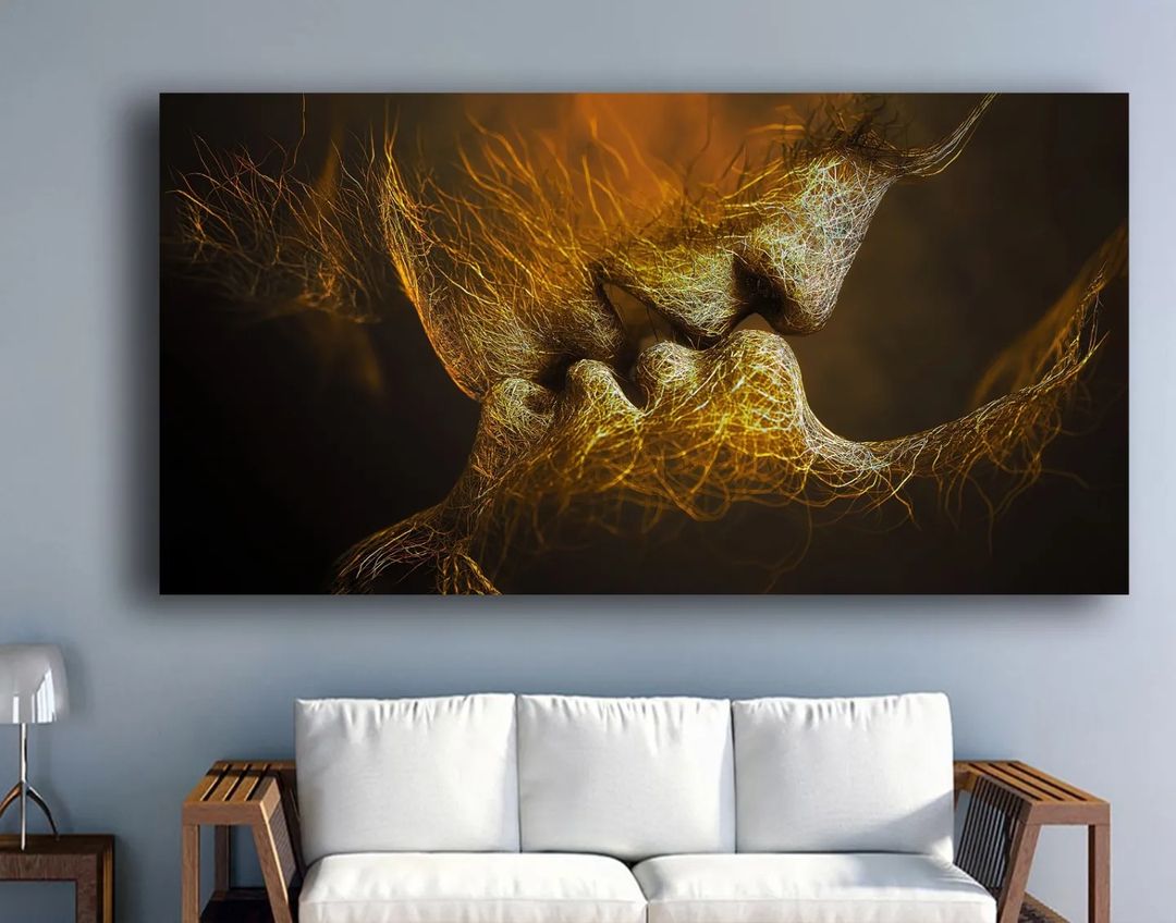 Öpücük%20-%20Laminasyonlu%20Kanvas%20Tablo