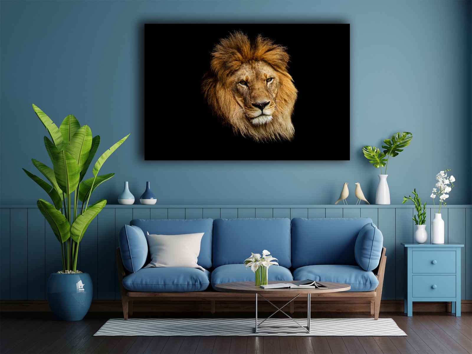 ASLAN%20-%20Laminasyonlu%20Kanvas%20Tablo