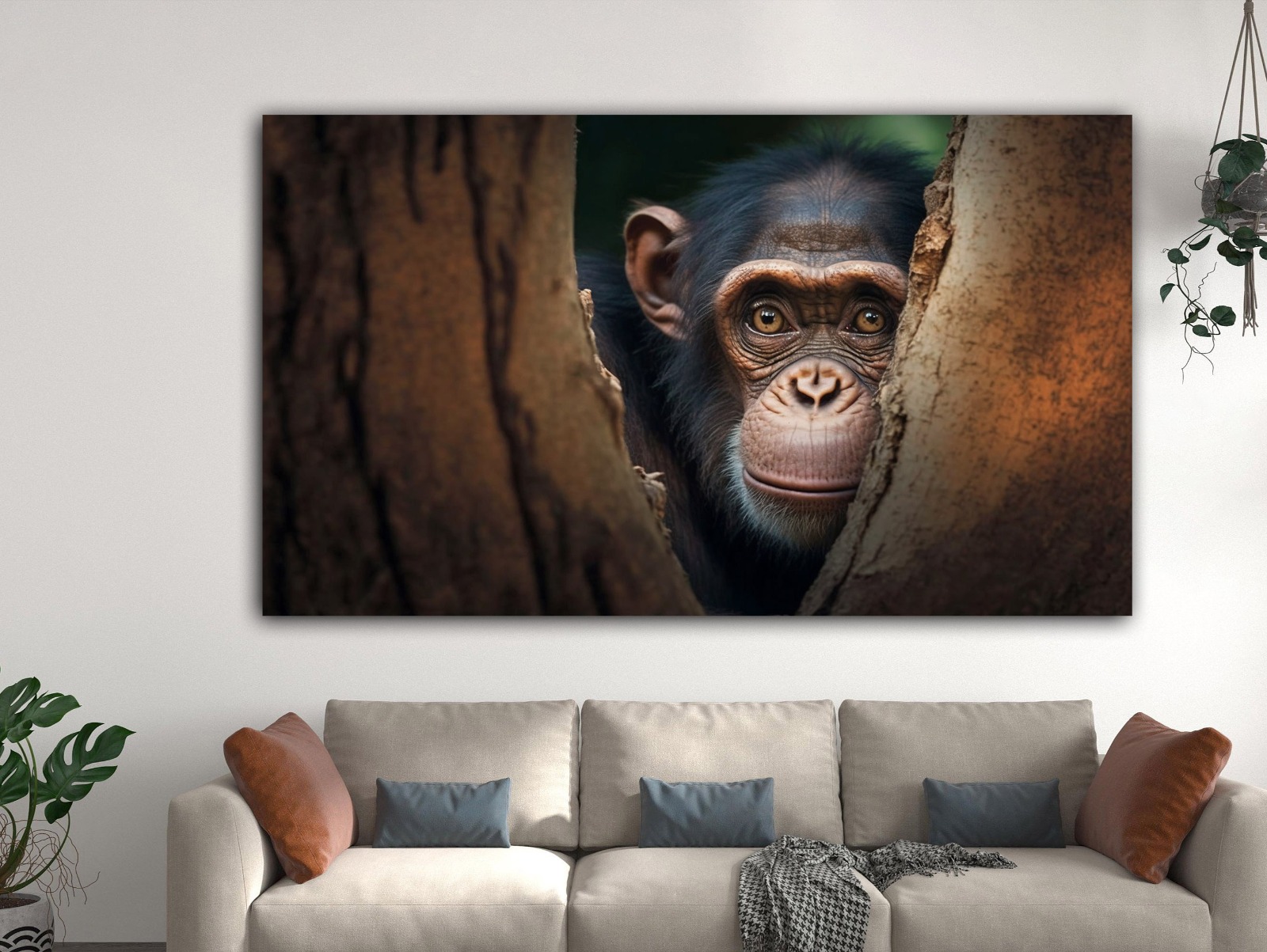 Monkey%20-%20Laminasyonlu%20Kanvas%20Tablo