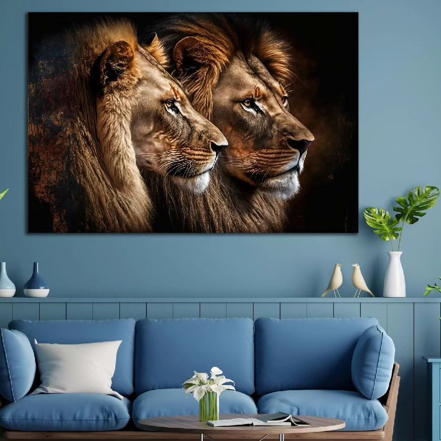 Lions%20-%20Laminasyonlu%20Kanvas%20Tablo