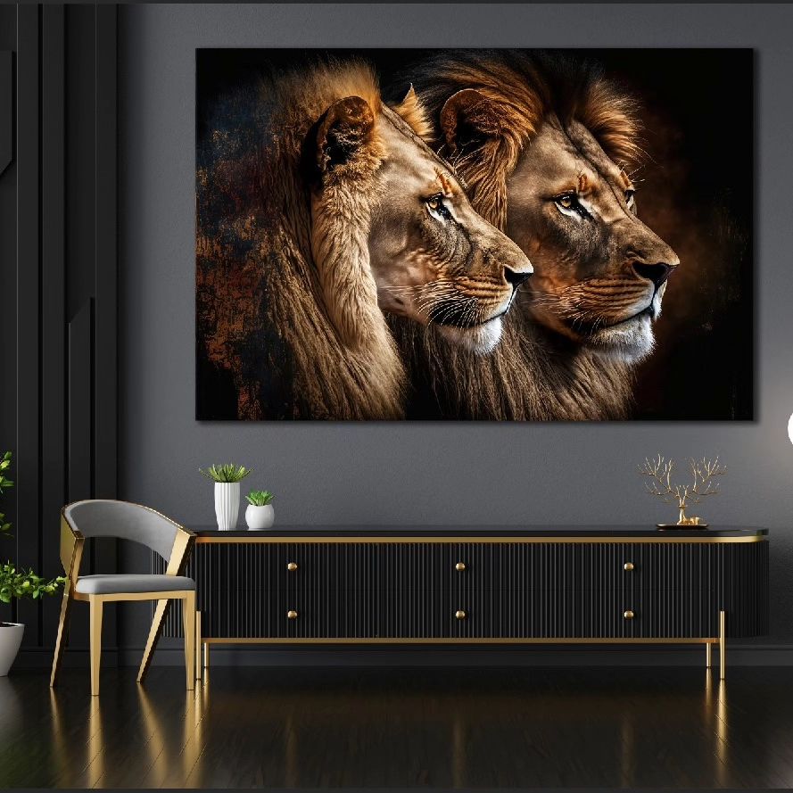 Lions%20-%20Laminasyonlu%20Kanvas%20Tablo