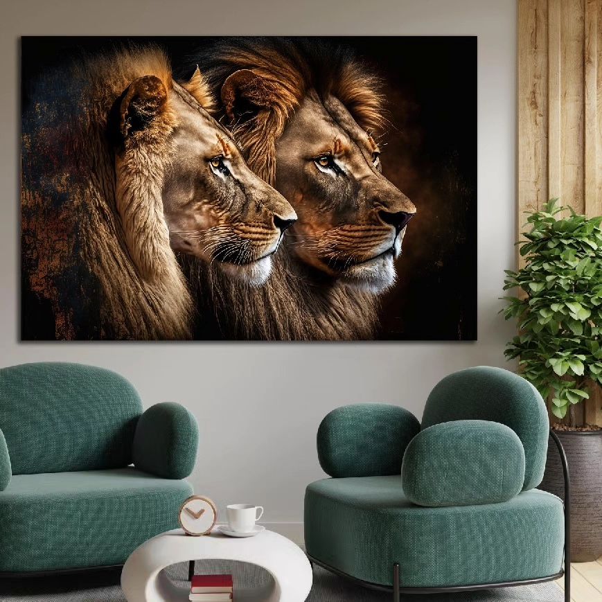 Lions%20-%20Laminasyonlu%20Kanvas%20Tablo