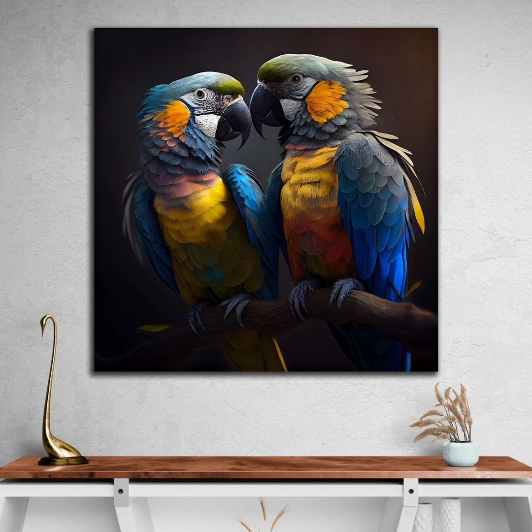 PAPAĞAN%20-%20Laminasyonlu%20Kanvas%20Tablo