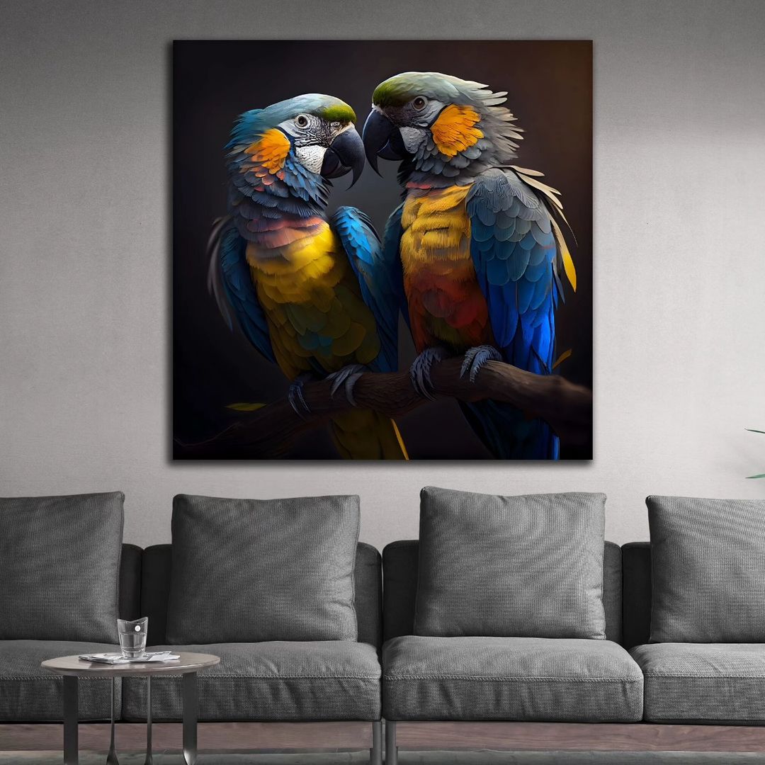 PAPAĞAN%20-%20Laminasyonlu%20Kanvas%20Tablo