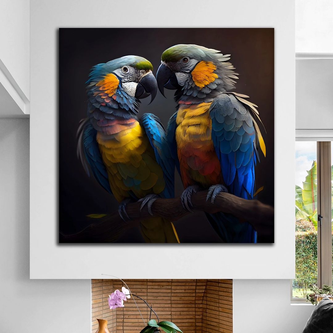 PAPAĞAN%20-%20Laminasyonlu%20Kanvas%20Tablo