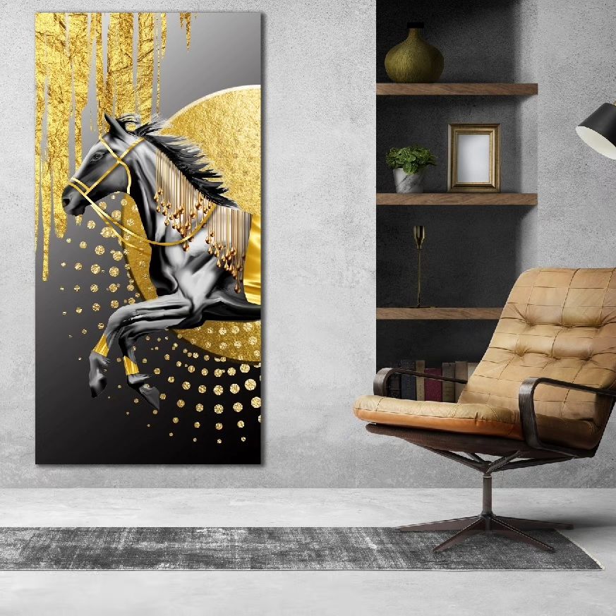 HORSE%20-%20Sim%20İşlemeli%20Kanvas%20Tablo