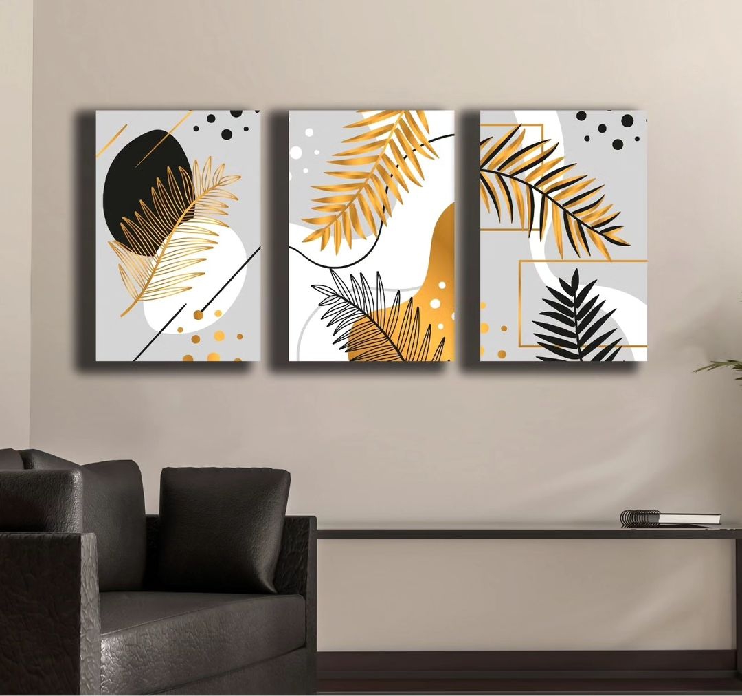 Laminasyonlu Kanvas Tablo 3 lü Set