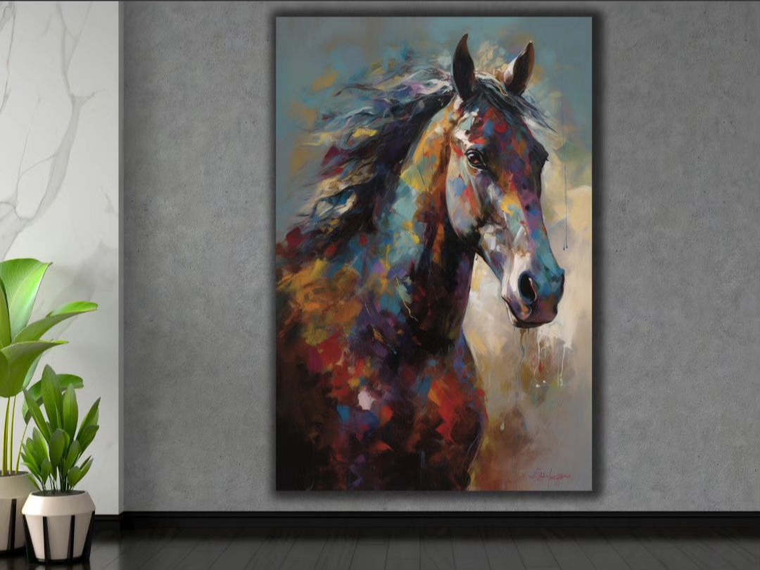 Horse%20-%20%20Laminasyonlu%20Kanvas%20Tablo