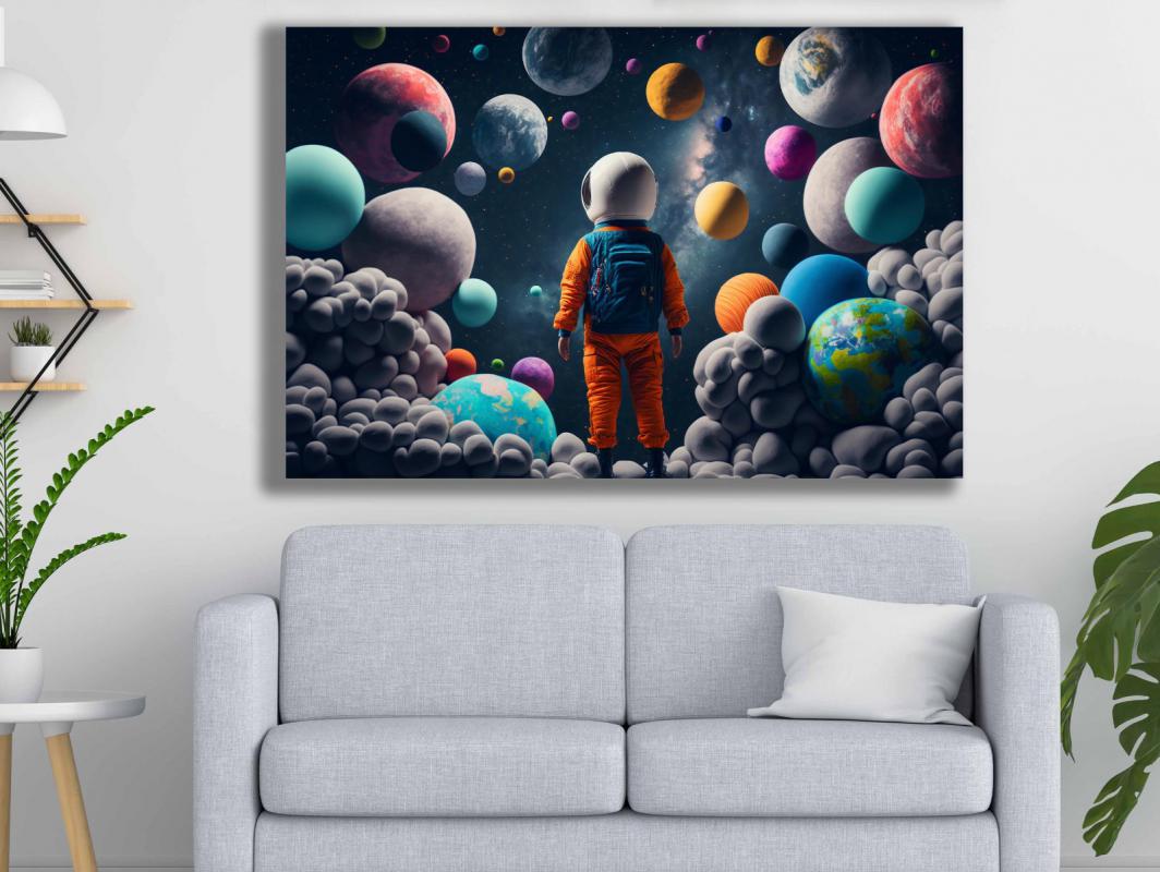 Astronot%20-%20Laminasyonlu%20Kanvas%20Tablo