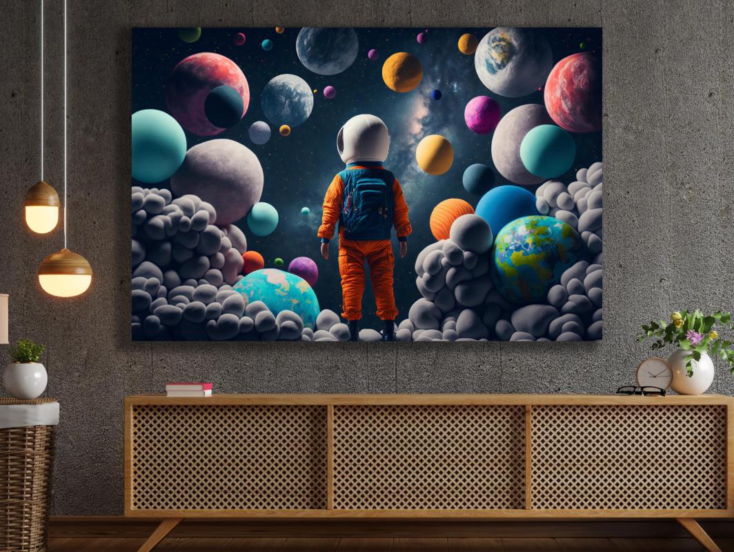 Astronot%20-%20Laminasyonlu%20Kanvas%20Tablo
