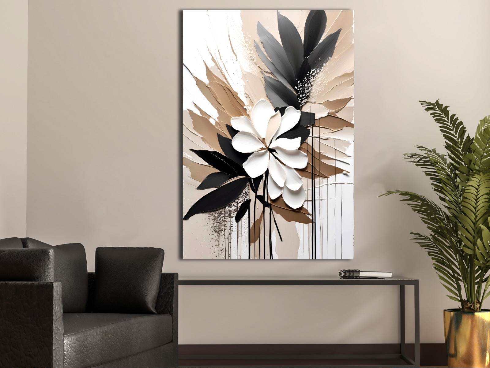 Beyaz%20Çiçekler%20-%20Laminasyonlu%20Kanvas%20Tablo