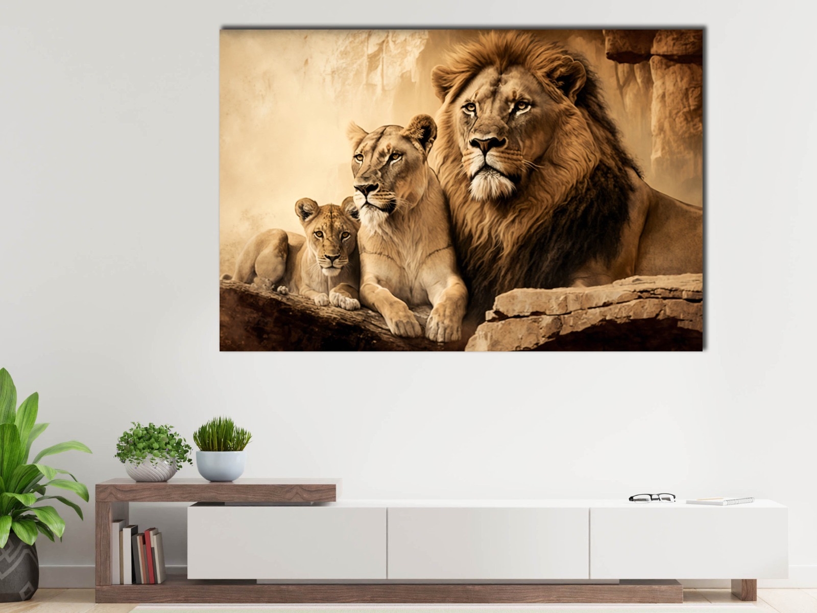 Lions%20-%20Laminasyonlu%20Kanvas%20Tablo