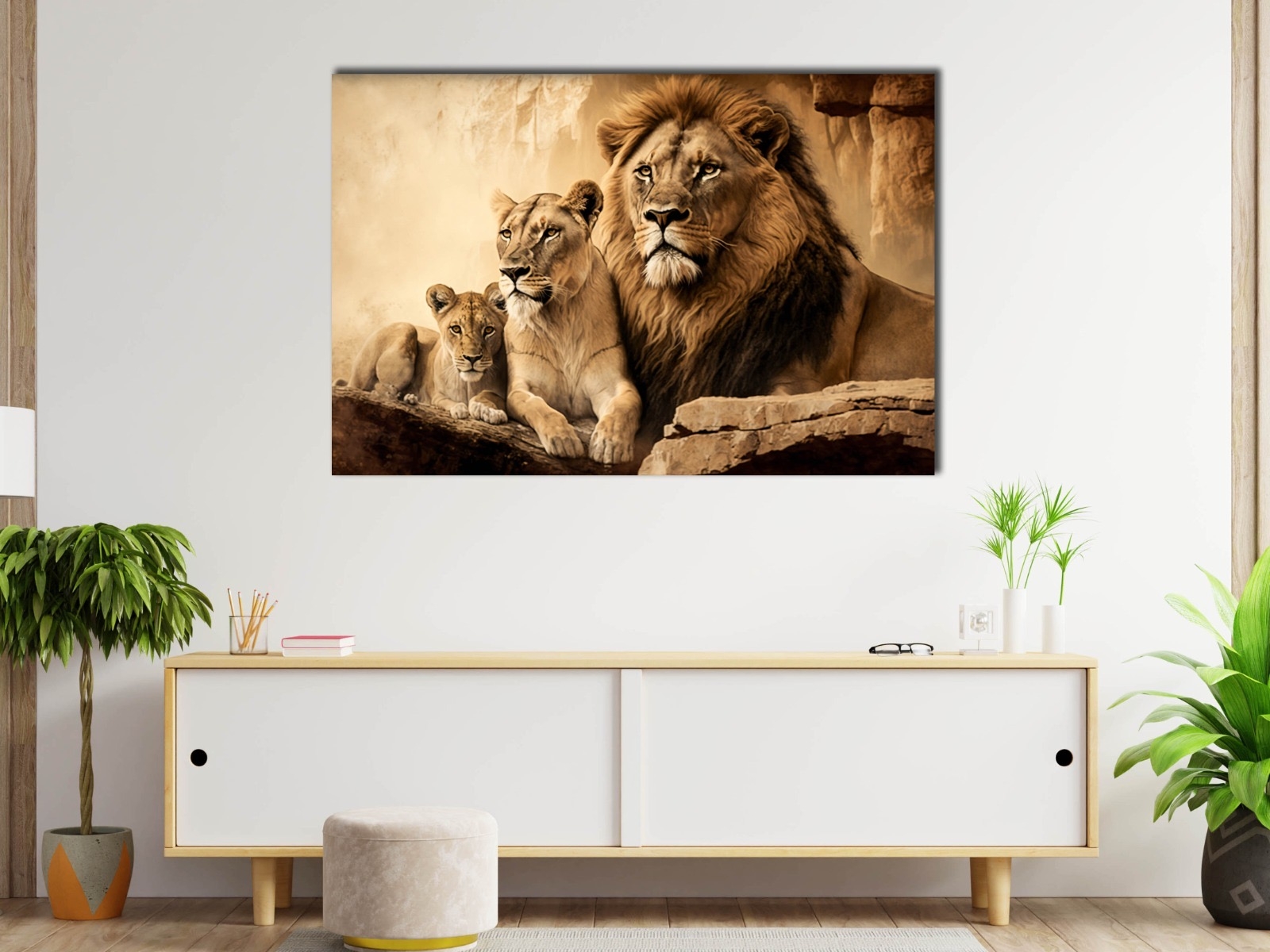 Lions%20-%20Laminasyonlu%20Kanvas%20Tablo