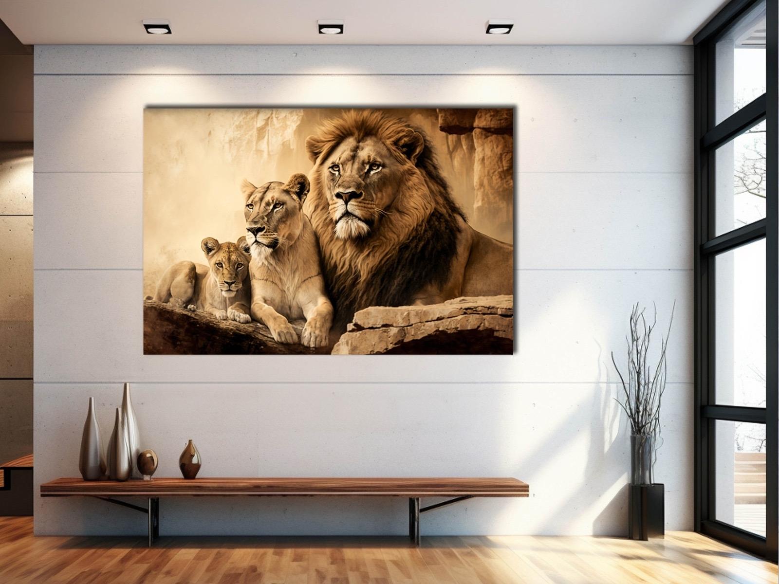 Lions%20-%20Laminasyonlu%20Kanvas%20Tablo