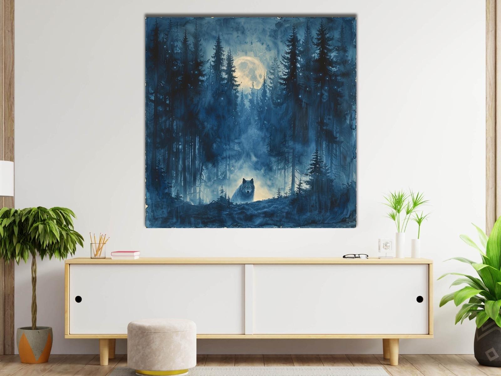 Sis%20ve%20Kurt%20-%20Laminasyonlu%20Kanvas%20Tablo