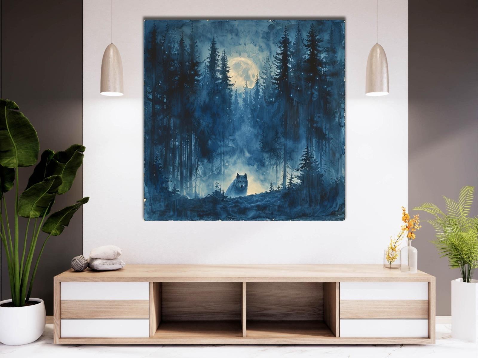 Sis%20ve%20Kurt%20-%20Laminasyonlu%20Kanvas%20Tablo