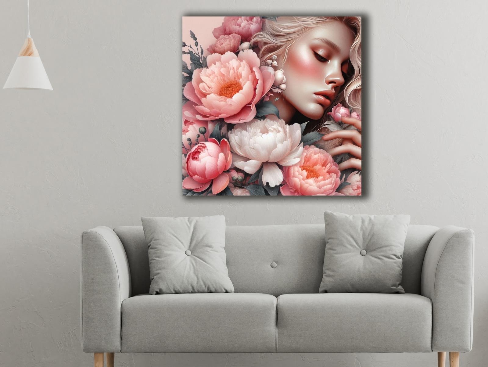 Çiçek%20Kız%20-%20Laminasyonlu%20Kanvas%20Tablo