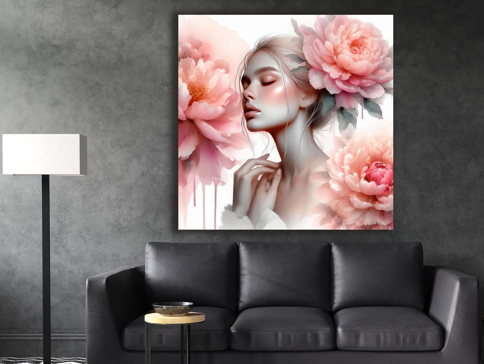 Çiçek%20Kız%20-%20Laminasyonlu%20Kanvas%20Tablo