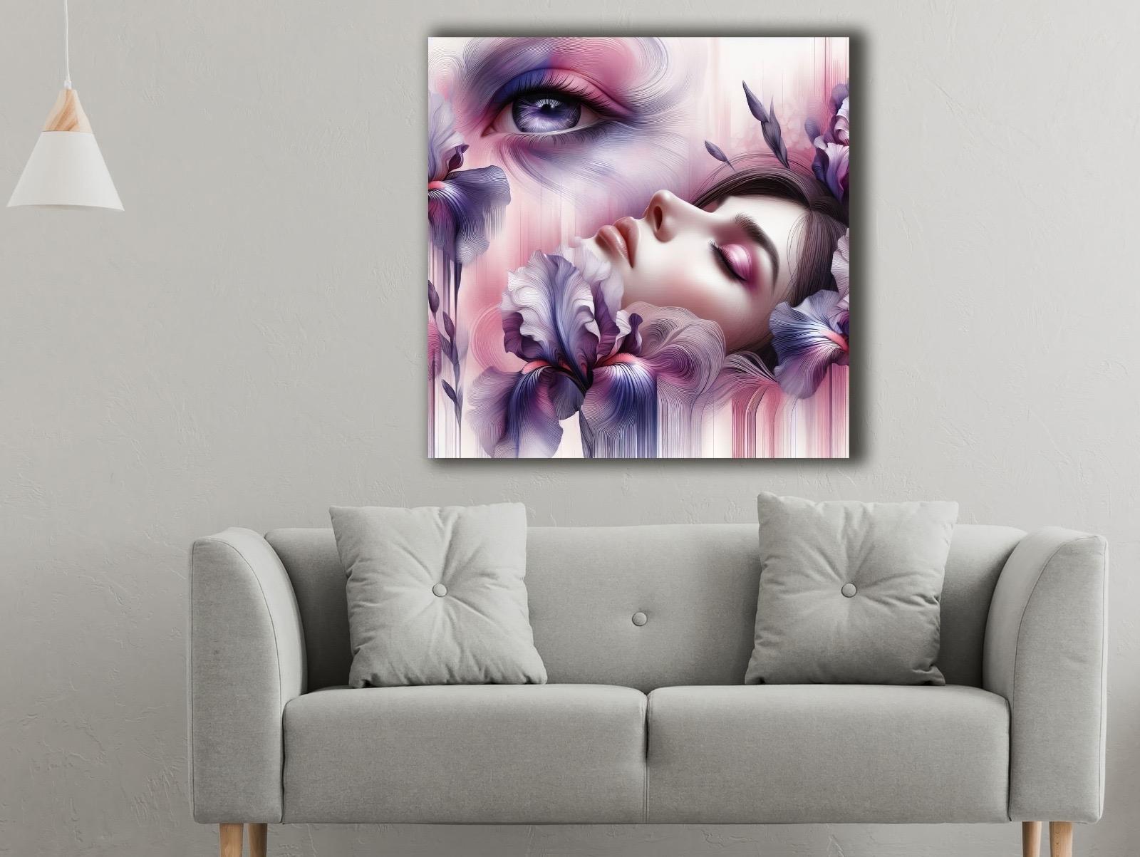 Çiçek%20Kız%20-%20Laminasyonlu%20Kanvas%20Tablo