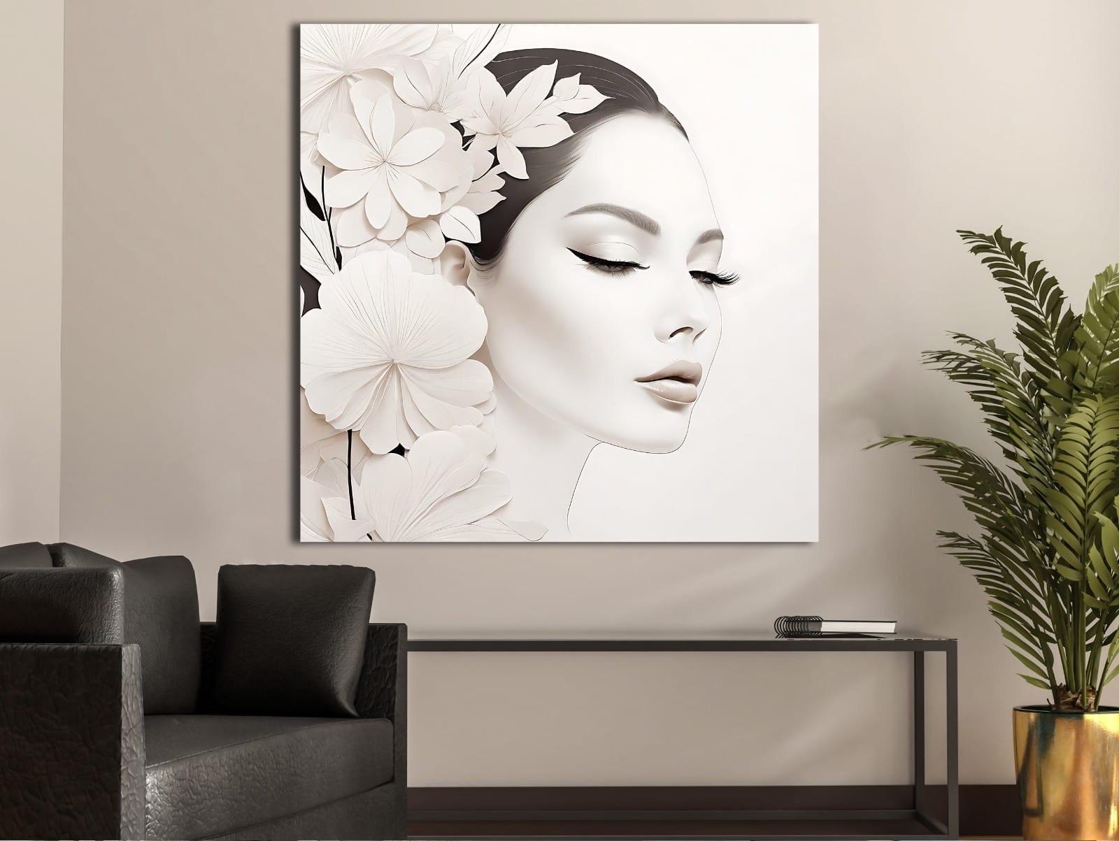 Çiçek%20Kız%20-%20Laminasyonlu%20Kanvas%20Tablo