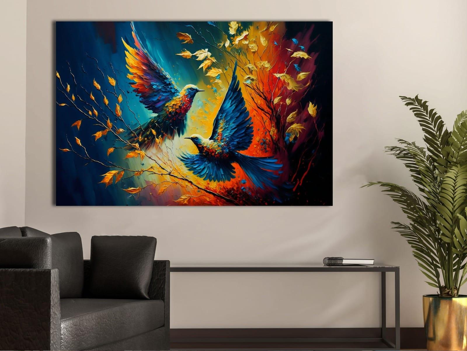 Kuşlar%20-%20Laminasyonlu%20Kanvas%20Tablo