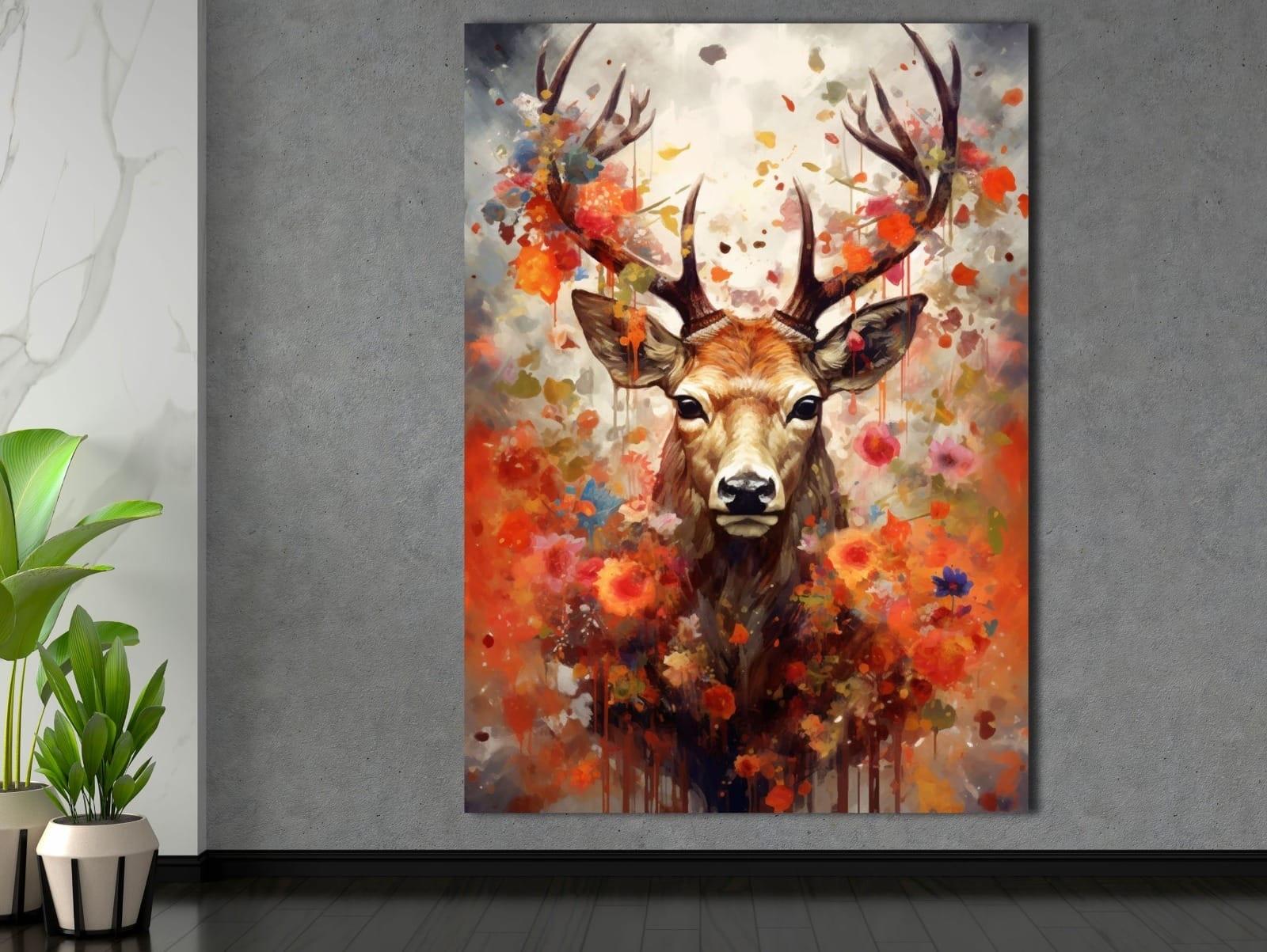 Geyik%20-%20Laminasyonlu%20Kanvas%20Tablo