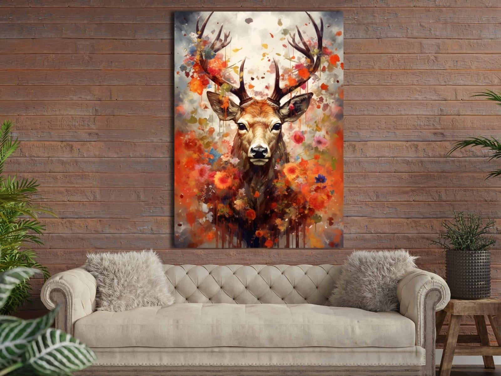 Geyik%20-%20Laminasyonlu%20Kanvas%20Tablo