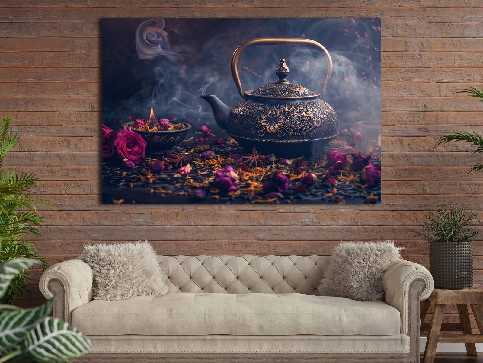 Çay%20Keyfi%20-%20Laminasyonlu%20Kanvas%20Tablo