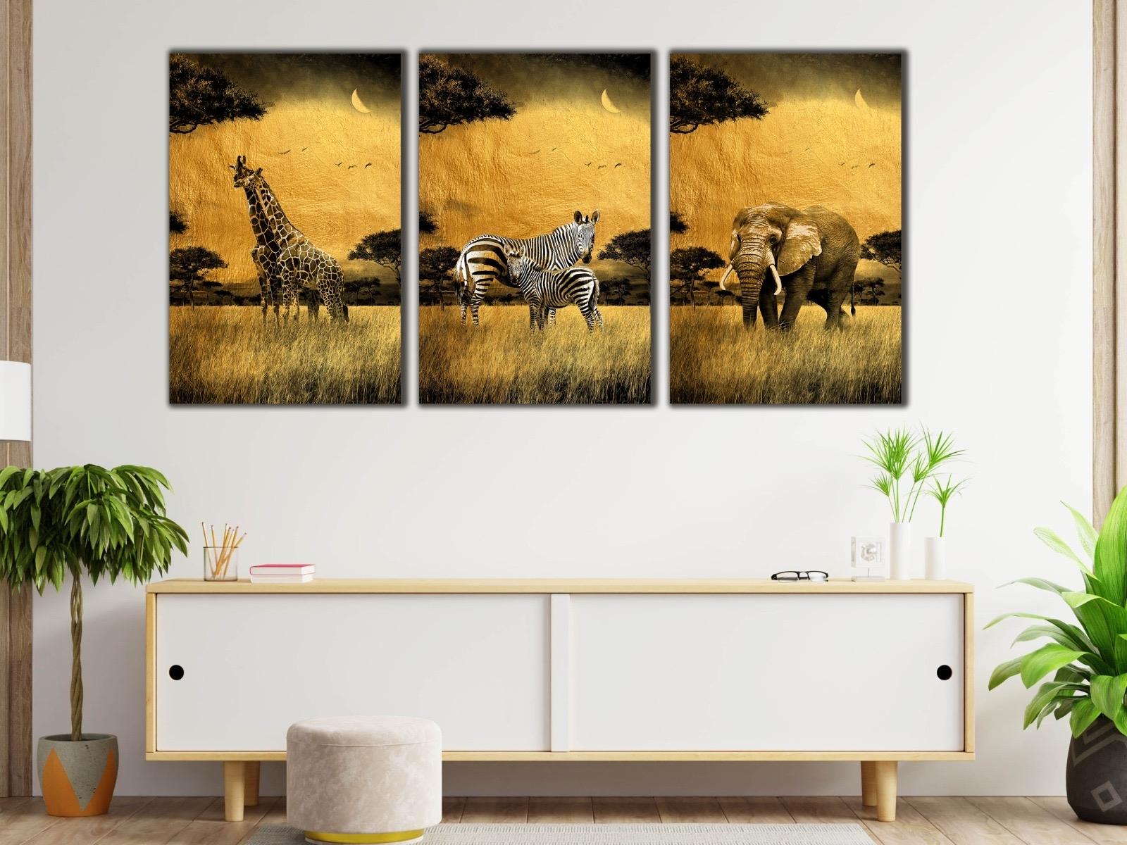 Afrika%20-%20Laminasyonlu%20Kanvas%20Tablo%203%20lü%20Set