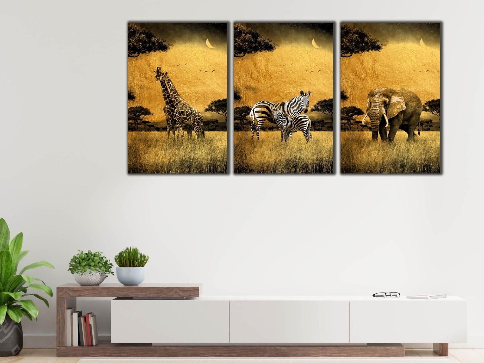Afrika%20-%20Laminasyonlu%20Kanvas%20Tablo%203%20lü%20Set