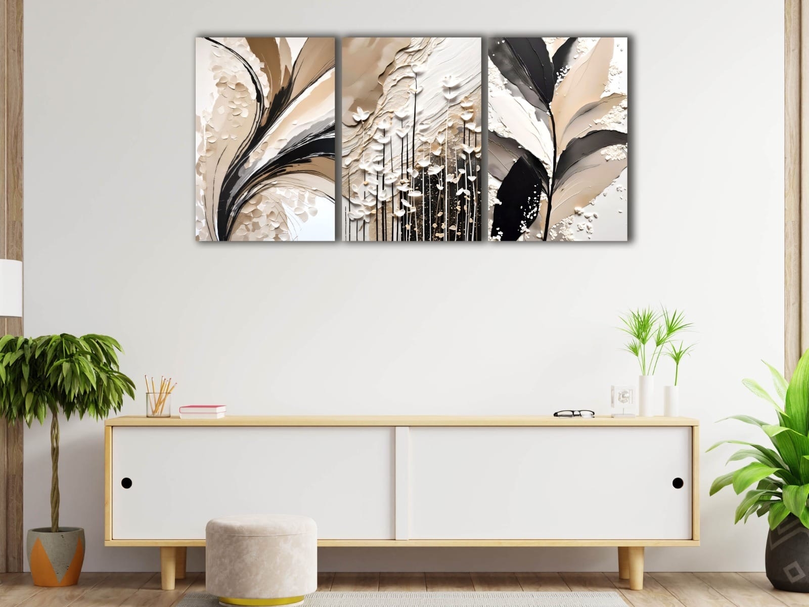 Çiçekler%20-%20Laminasyonlu%20Kanvas%20Tablo%203%20lü%20Set