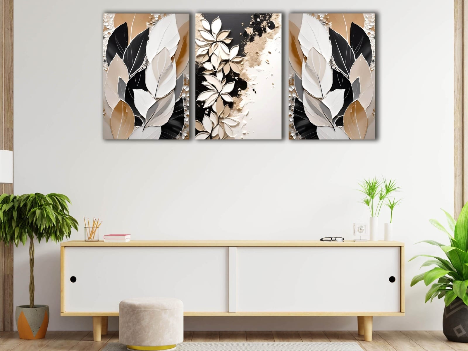 Çiçekler%20-%20Laminasyonlu%20Kanvas%20Tablo%203%20lü%20Set