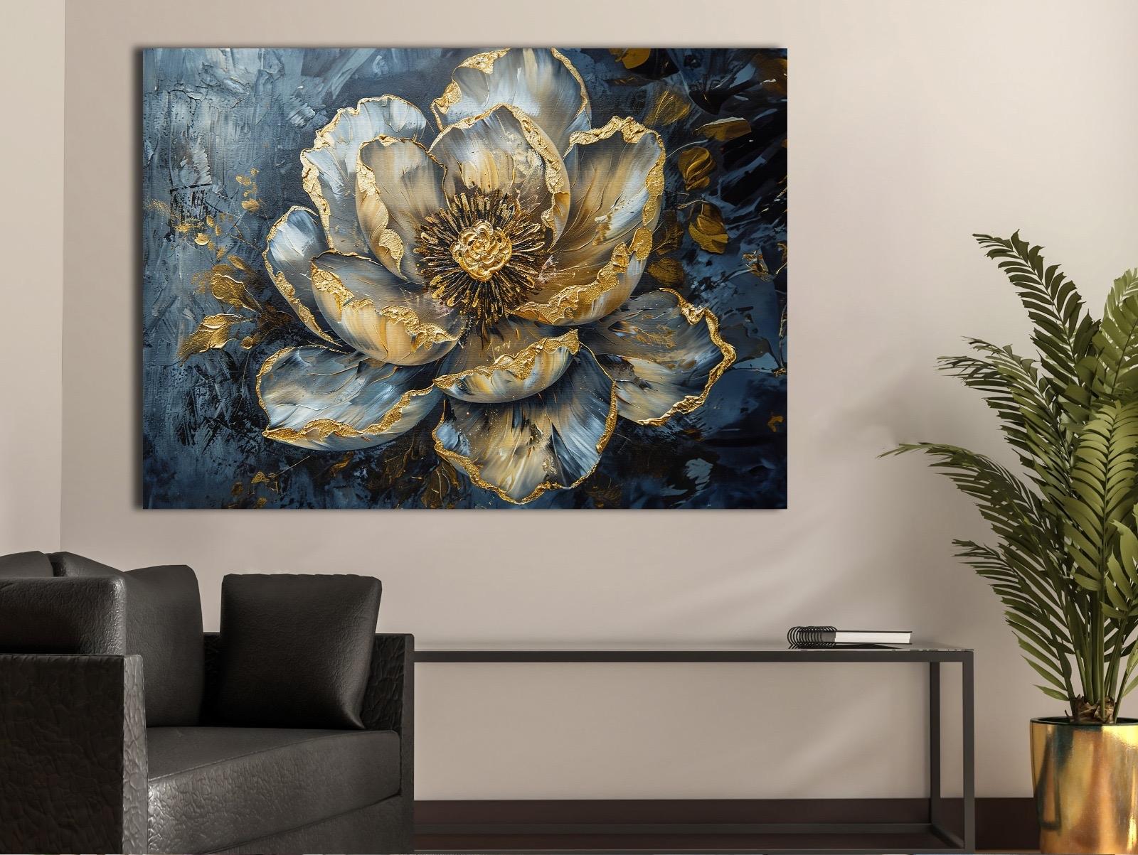 Açan%20Çiçek%20-%20Sim%20İşlemeli%20Kanvas%20Tablo