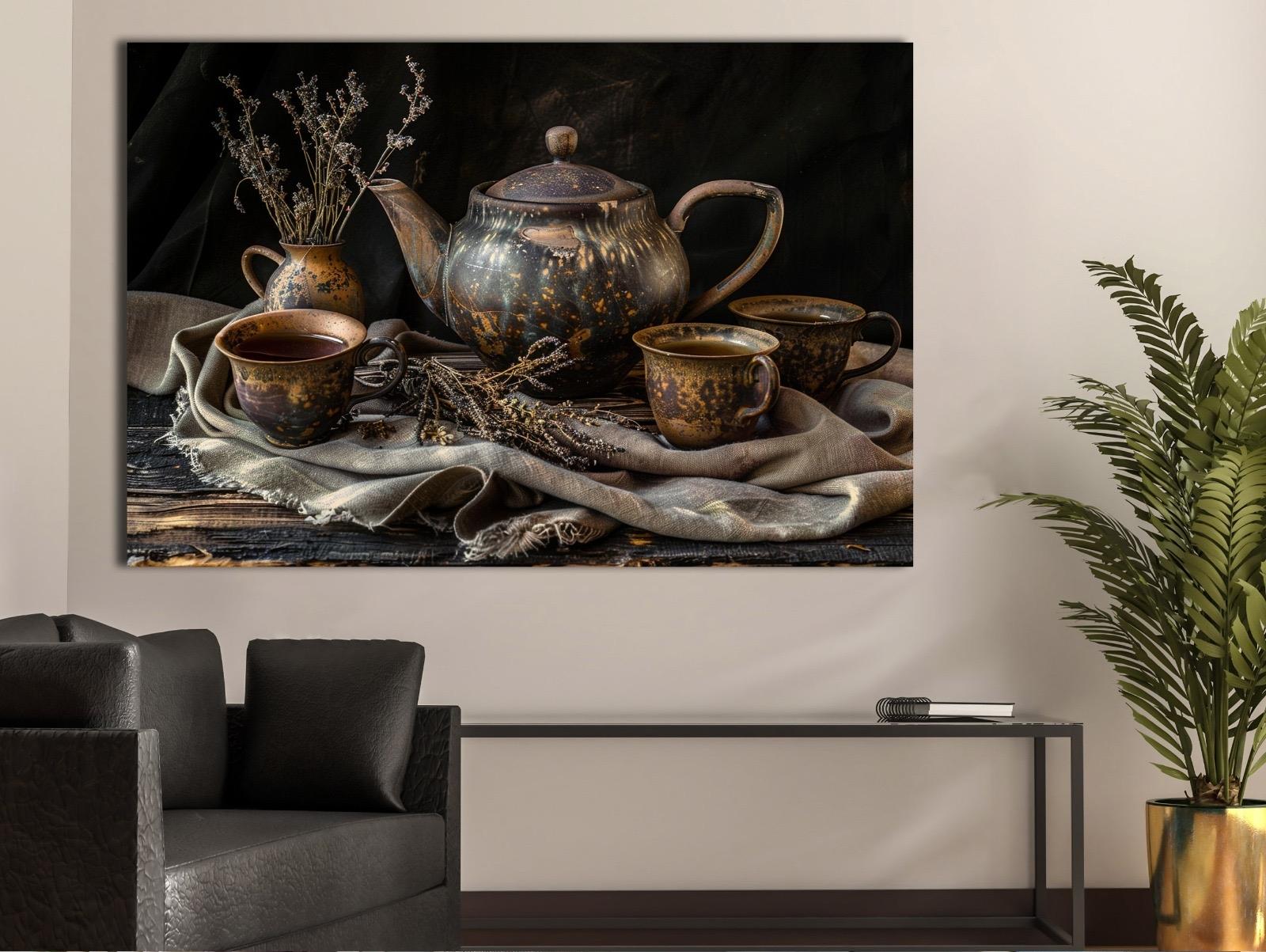 Çay%20Keyfi%20-%20Sim%20İşlemeli%20Kanvas%20Tablo