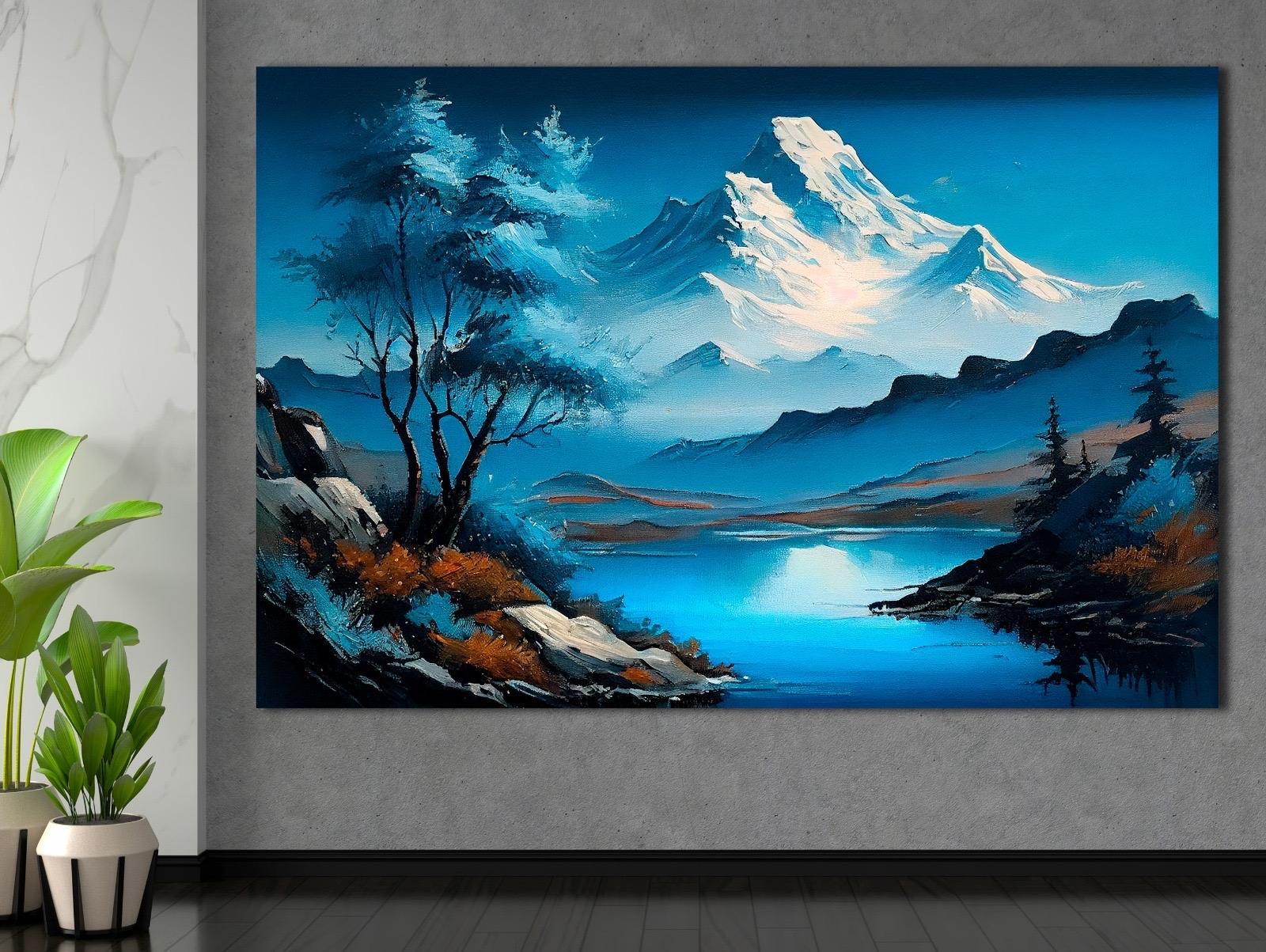 Karlı%20Dağ%20-%20Laminasyonlu%20Kanvas%20Tablo