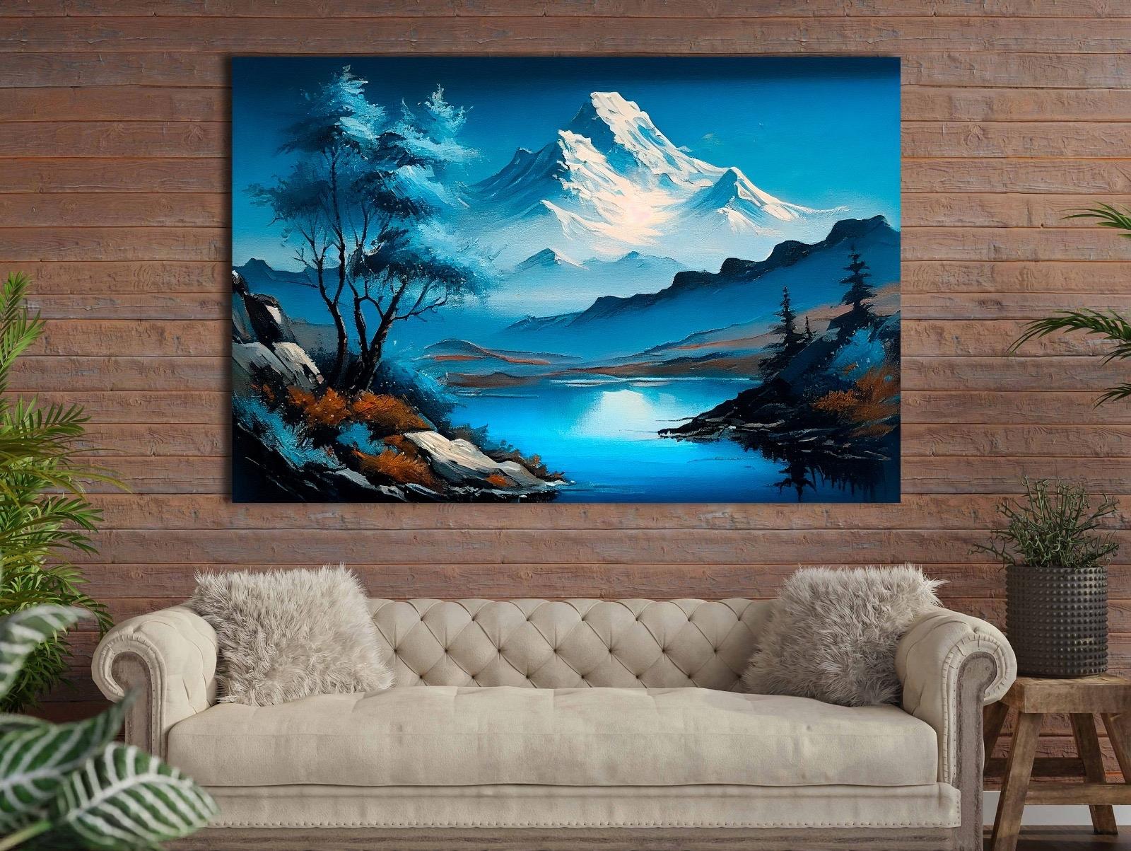 Karlı%20Dağ%20-%20Laminasyonlu%20Kanvas%20Tablo