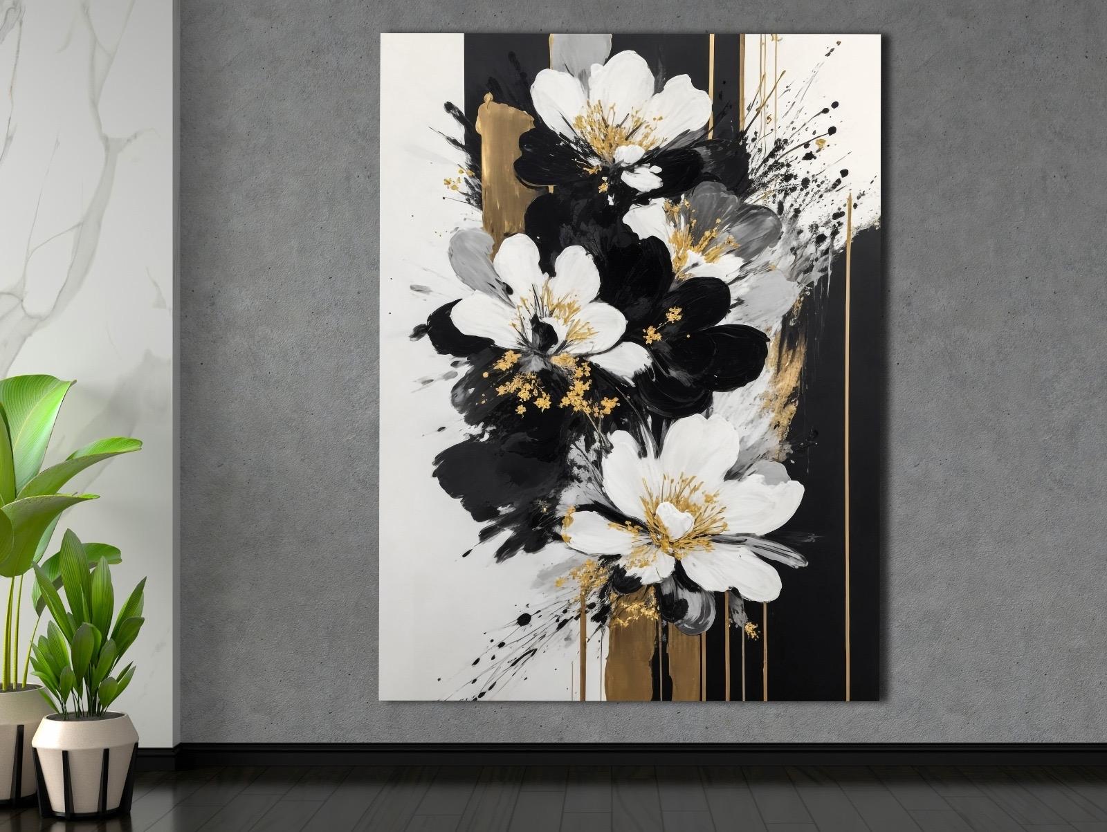 Beyaz%20Çiçekler%20-%20Sim%20İşlemeli%20Kanvas%20Tablo