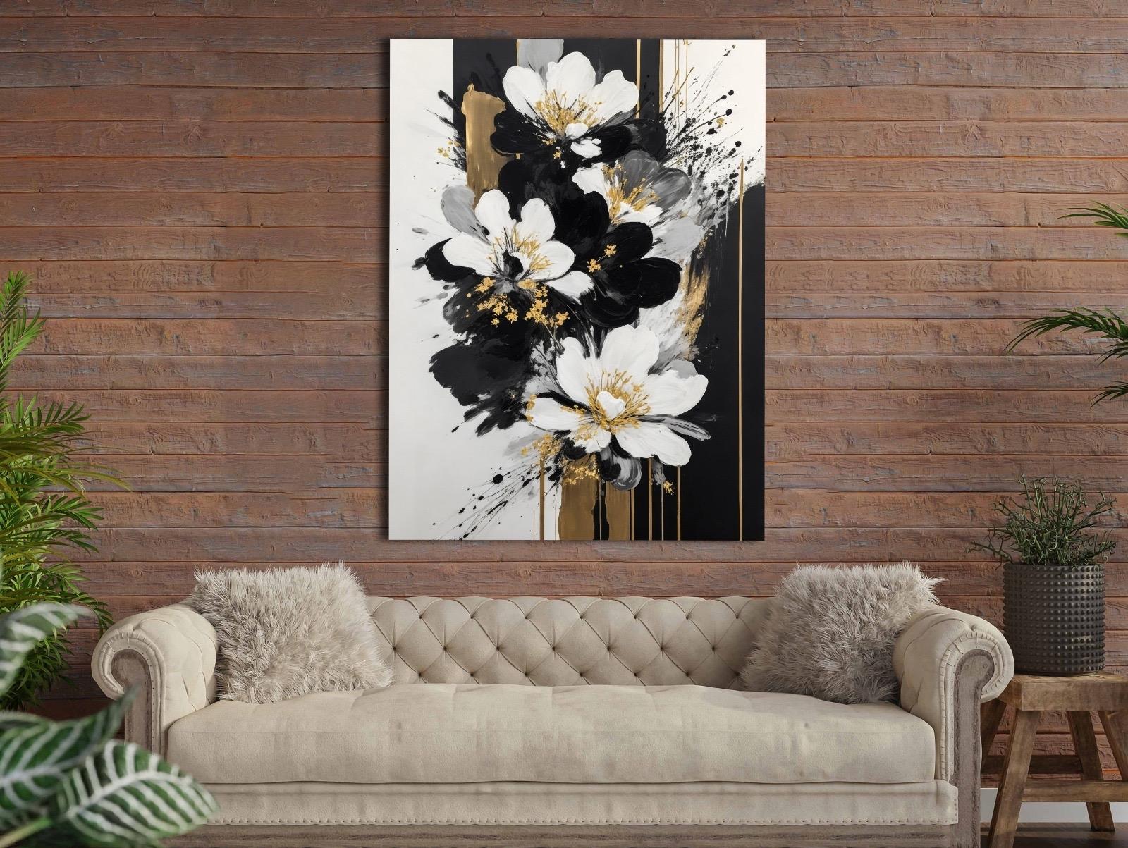 Beyaz%20Çiçekler%20-%20Sim%20İşlemeli%20Kanvas%20Tablo