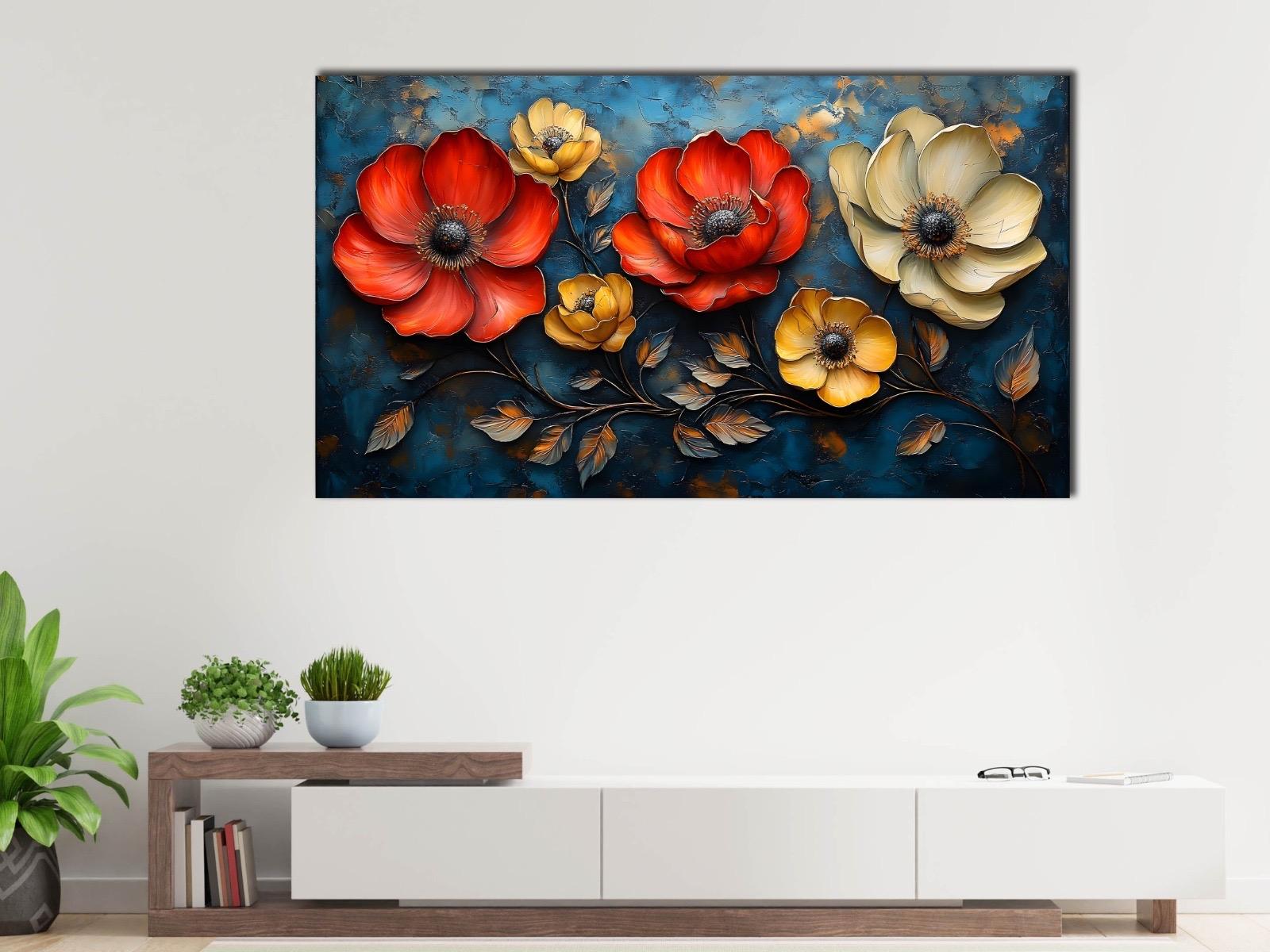 Kır%20Çiçekleri%20-%20Sim%20İşlemeli%20Kanvas%20Tablo