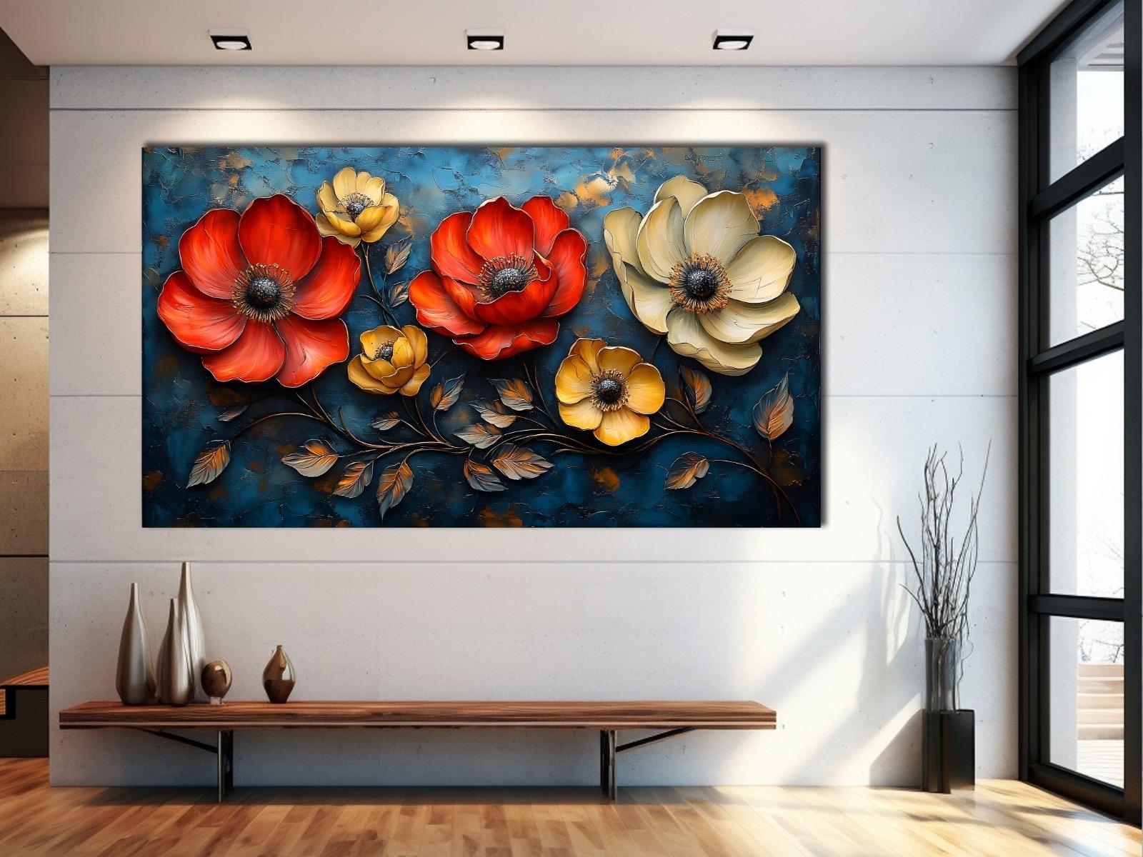 Kır%20Çiçekleri%20-%20Sim%20İşlemeli%20Kanvas%20Tablo