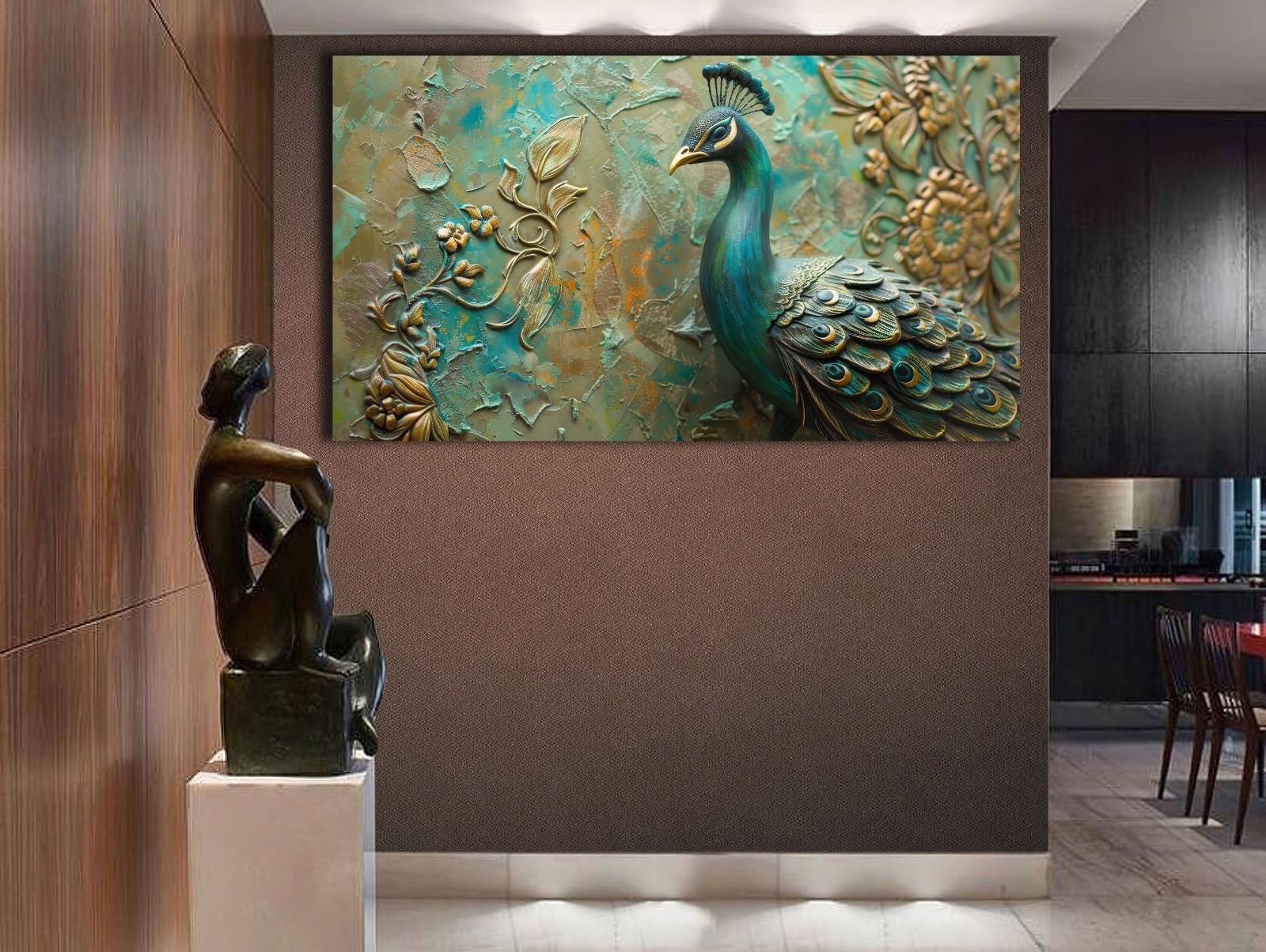 Tavus%20Kuşu%20-%20Sim%20İşlemeli%20Kanvas%20Tablo