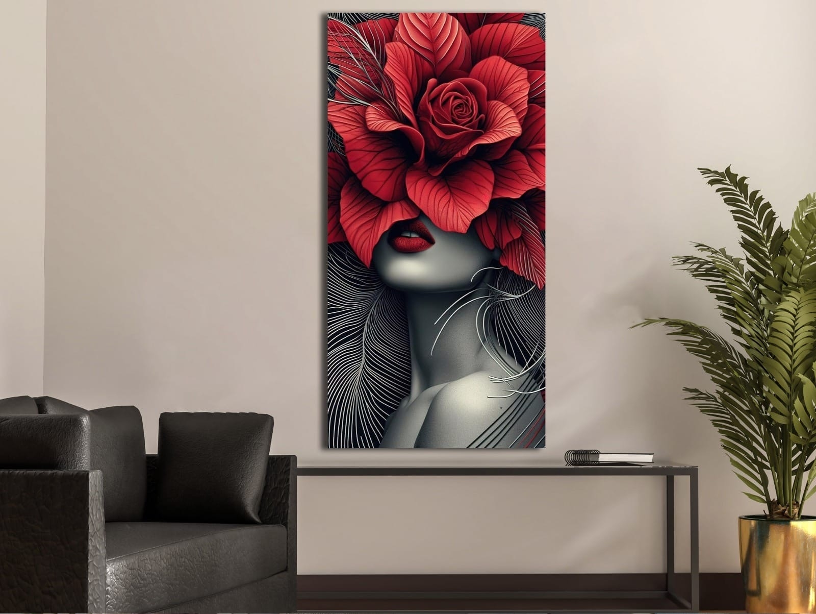 Çiçek%20Kız%20-%20Laminasyonlu%20Kanvas%20Tablo