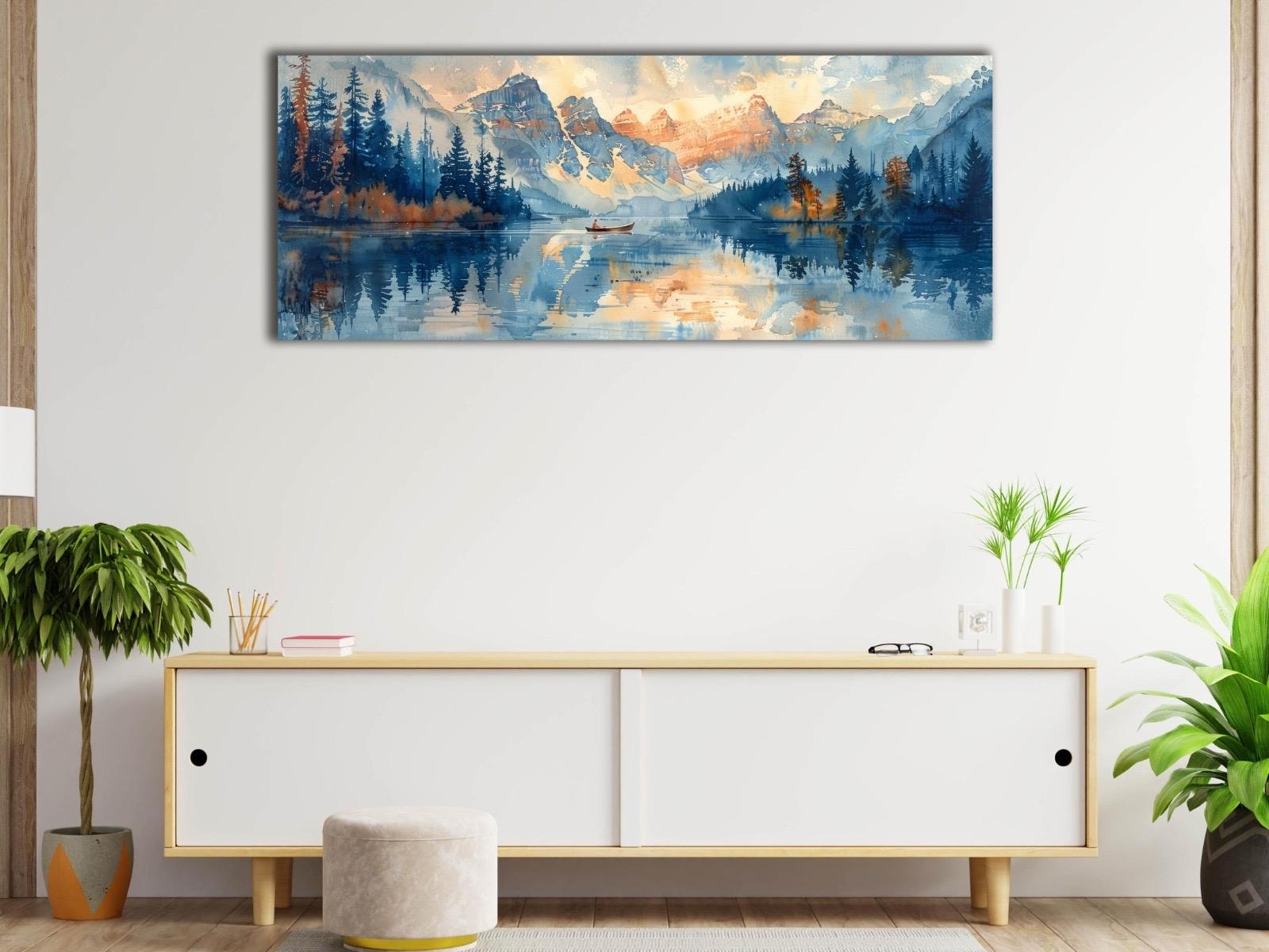 Göl%20Manzarası%20-%20Laminasyonlu%20Kanvas%20Tablo