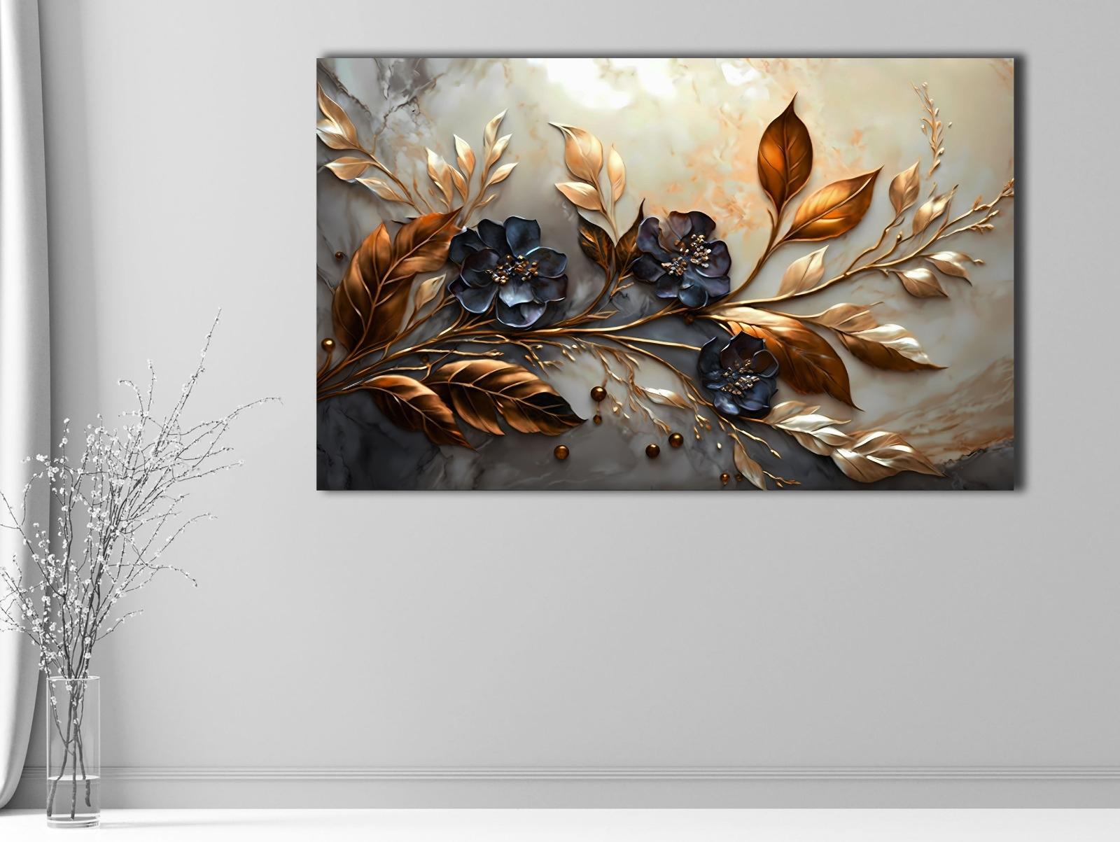 Black%20Flower%20-%20Sim%20İşlemeli%20Kanvas%20Tablo