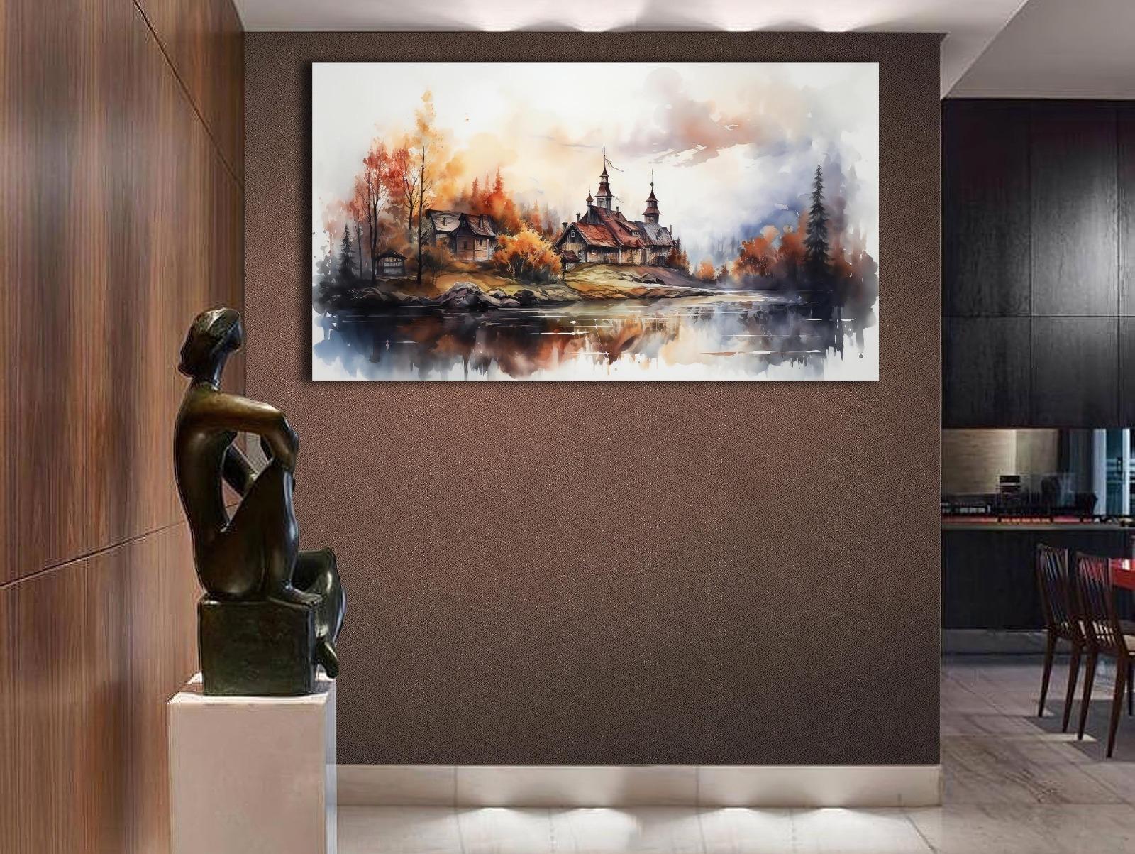 Göl%20Manzarası%20-%20Laminasyonlu%20Kanvas%20Tablo