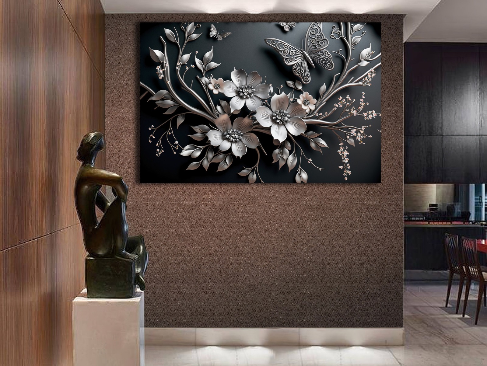 Silver%20Flower%20-%20Sim%20İşlemeli%20Kanvas%20Tablo
