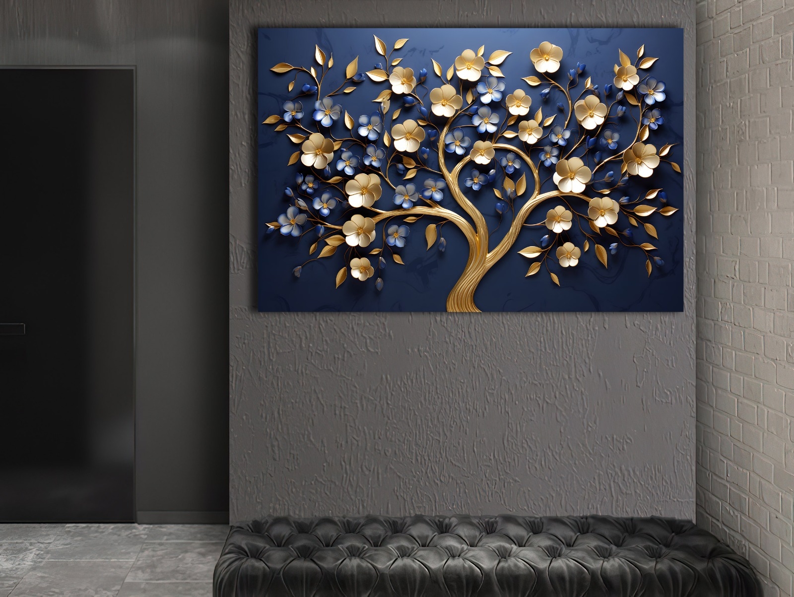 Flower%20-%20Sim%20İşlemeli%20Kanvas%20Tablo