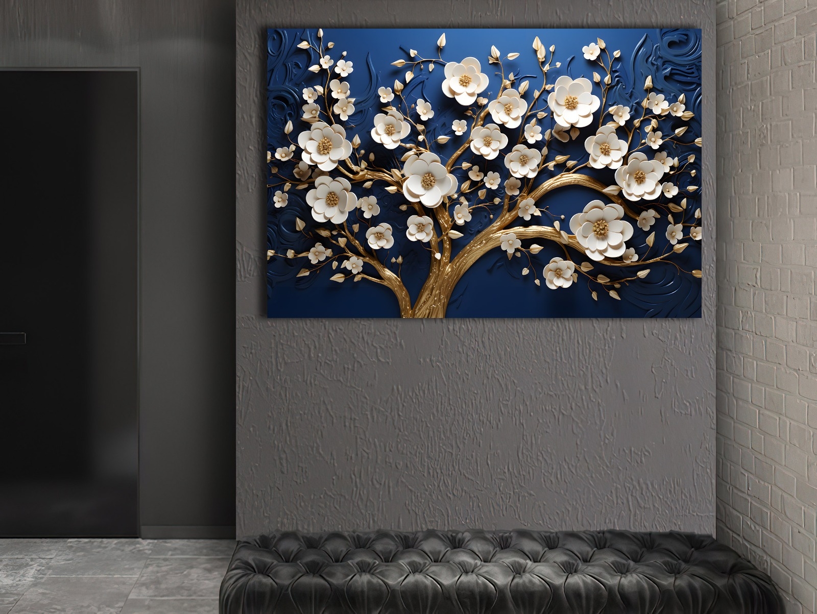 Flower%20-%20Sim%20İşlemeli%20Kanvas%20Tablo