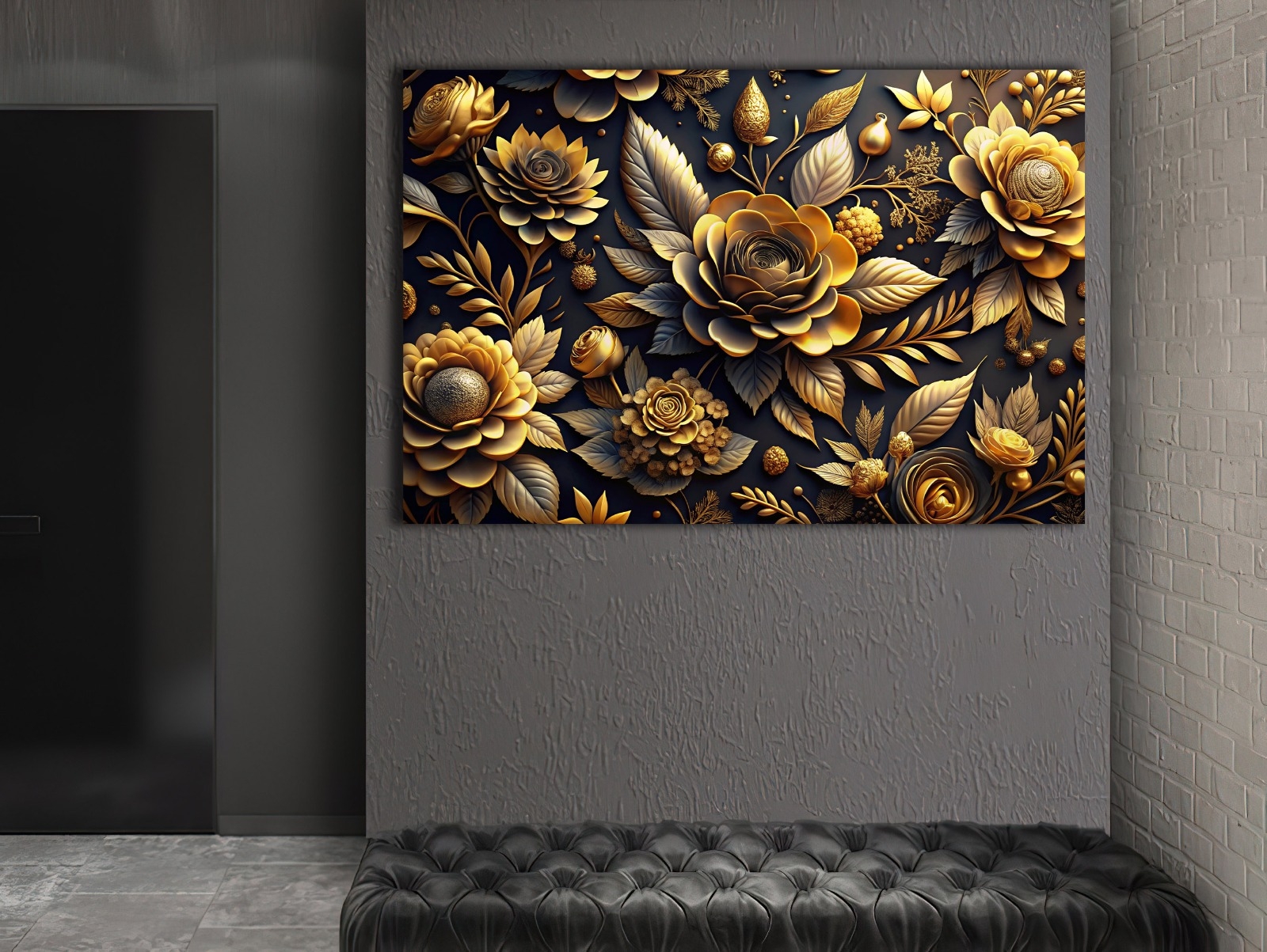 Flower%20-%20Sim%20İşlemeli%20Kanvas%20Tablo