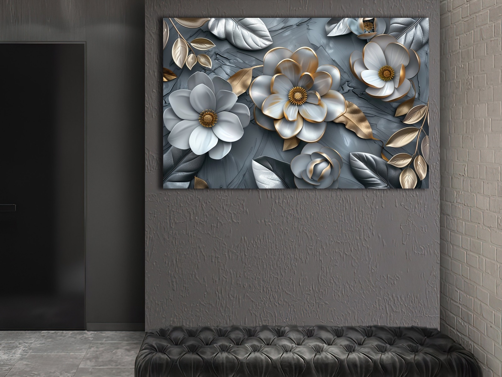 Flower%20-%20Sim%20İşlemeli%20Kanvas%20Tablo